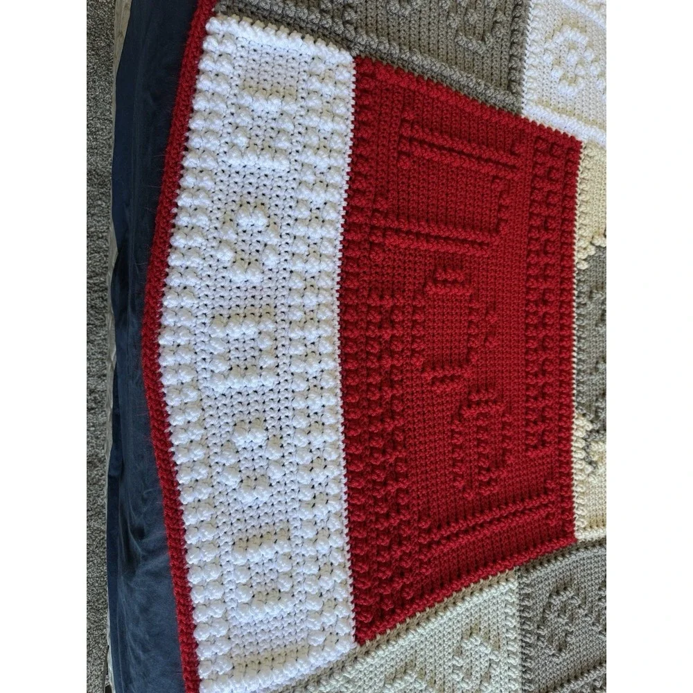 Crocheted Gnome Blanket Throw Afghan